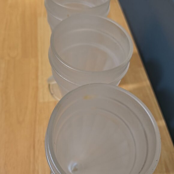 3x FROSTED GOBLET GLASS SET - Picture 3 of 4